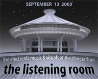 Flyer: The Listening Room 2003